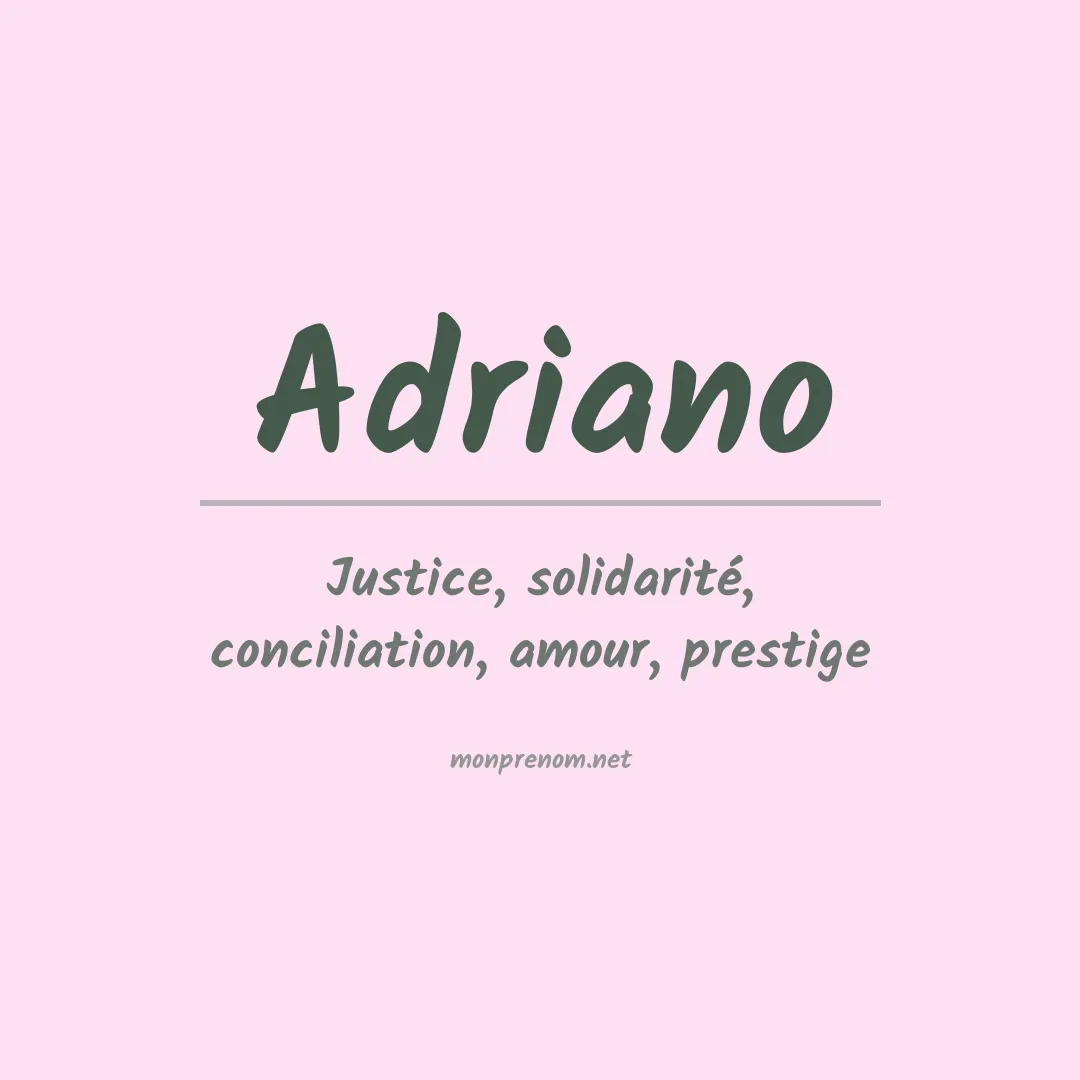 Prénom Adriano