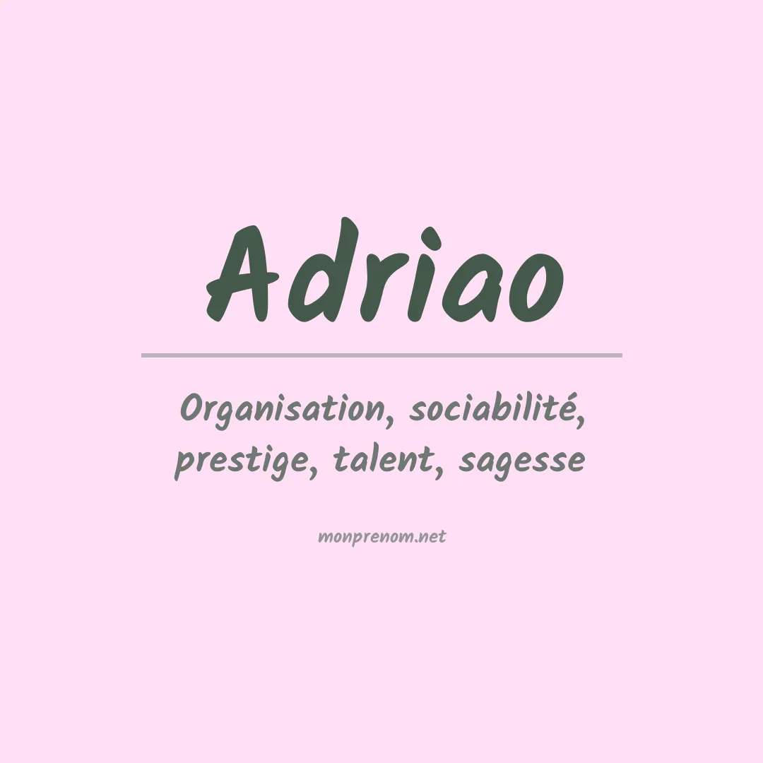 Prénom Adriao