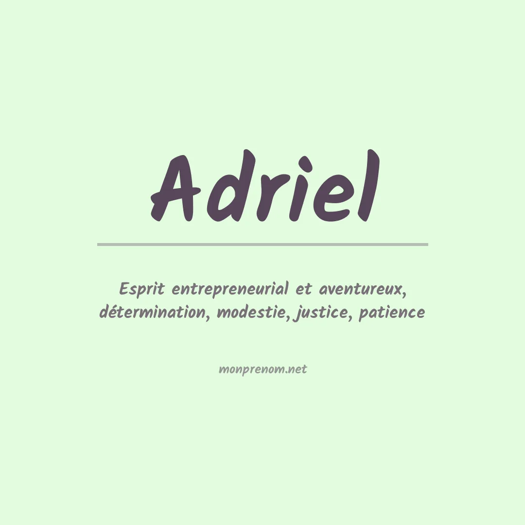 Prénom Adriel