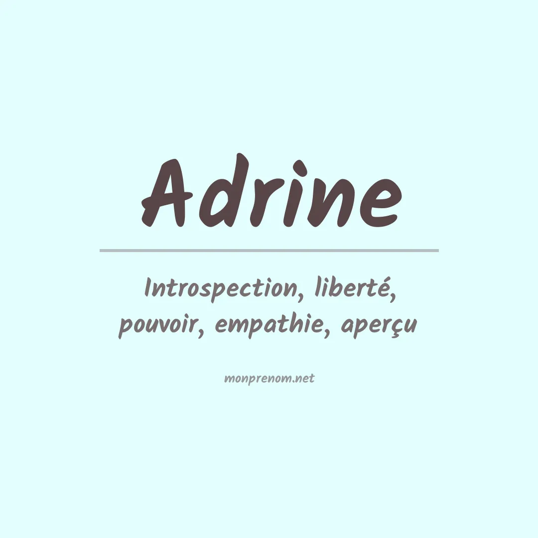 Prénom Adrine