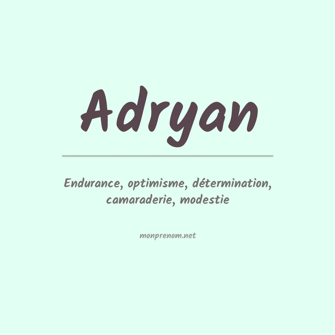 Prénom Adryan