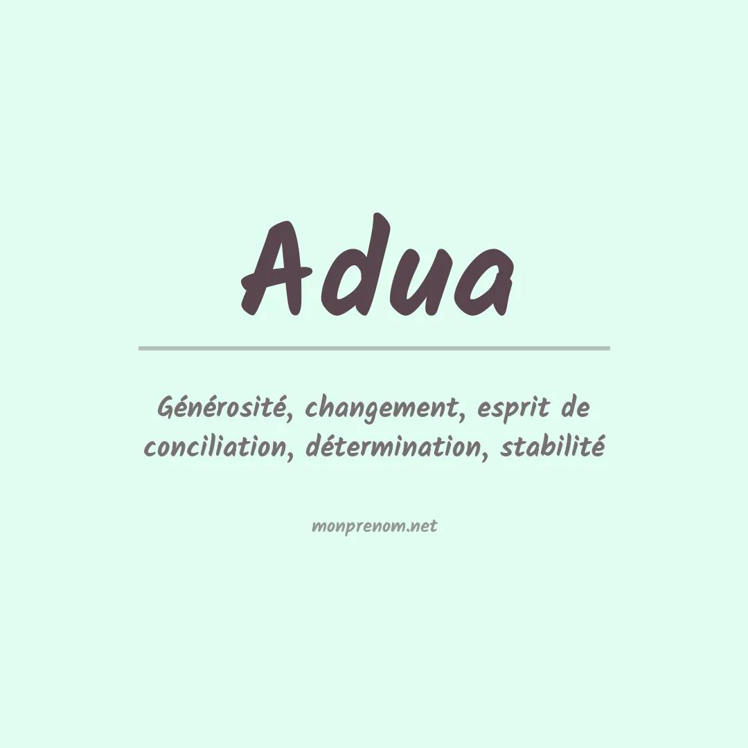 Signification du prénom Adua