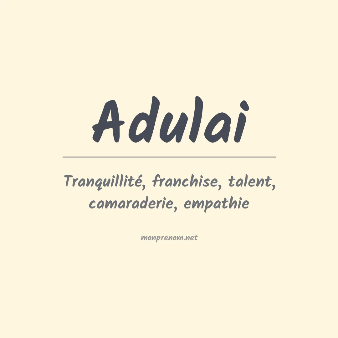 Prénom Adulai