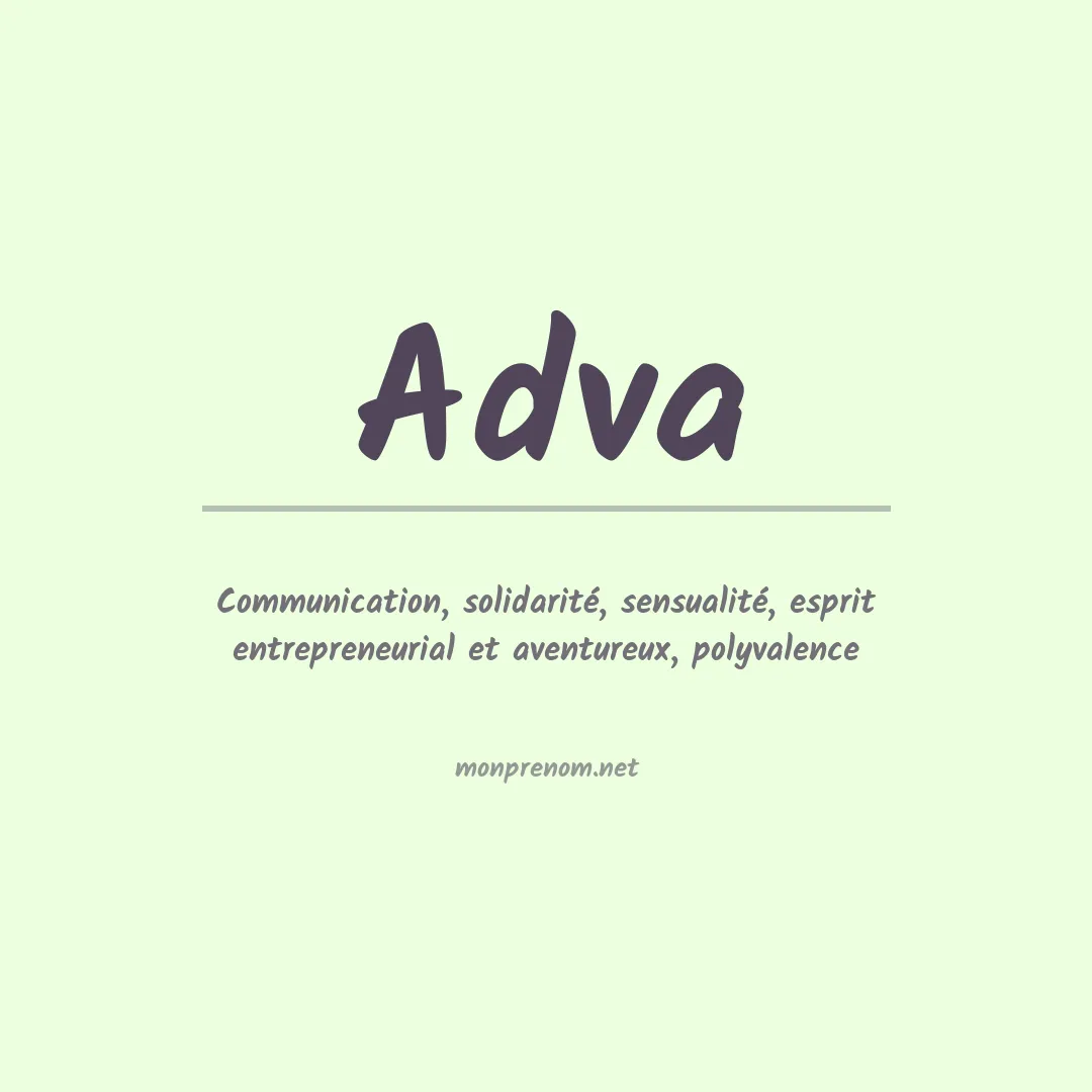 Signification du prénom Adva