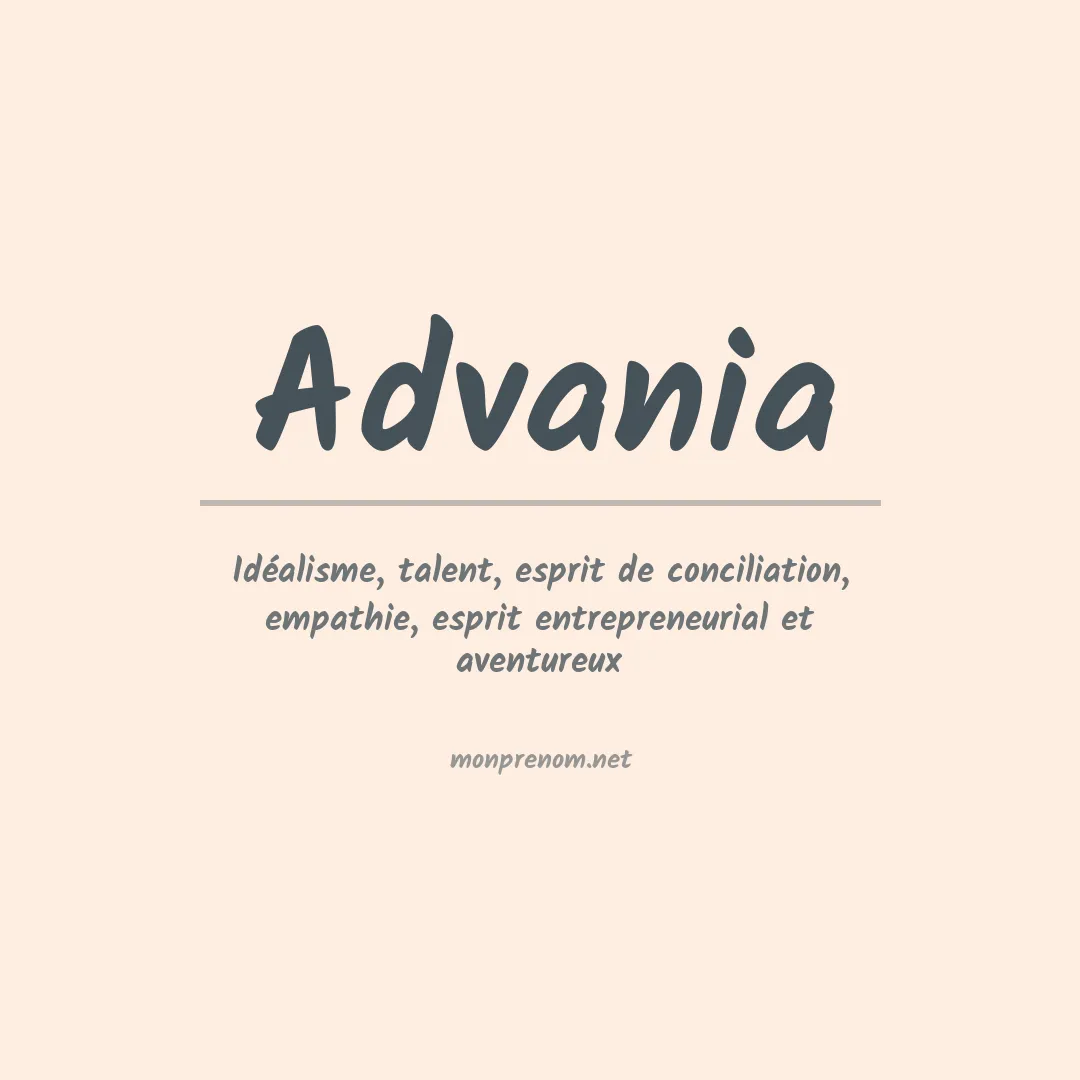 Signification du prénom Advania
