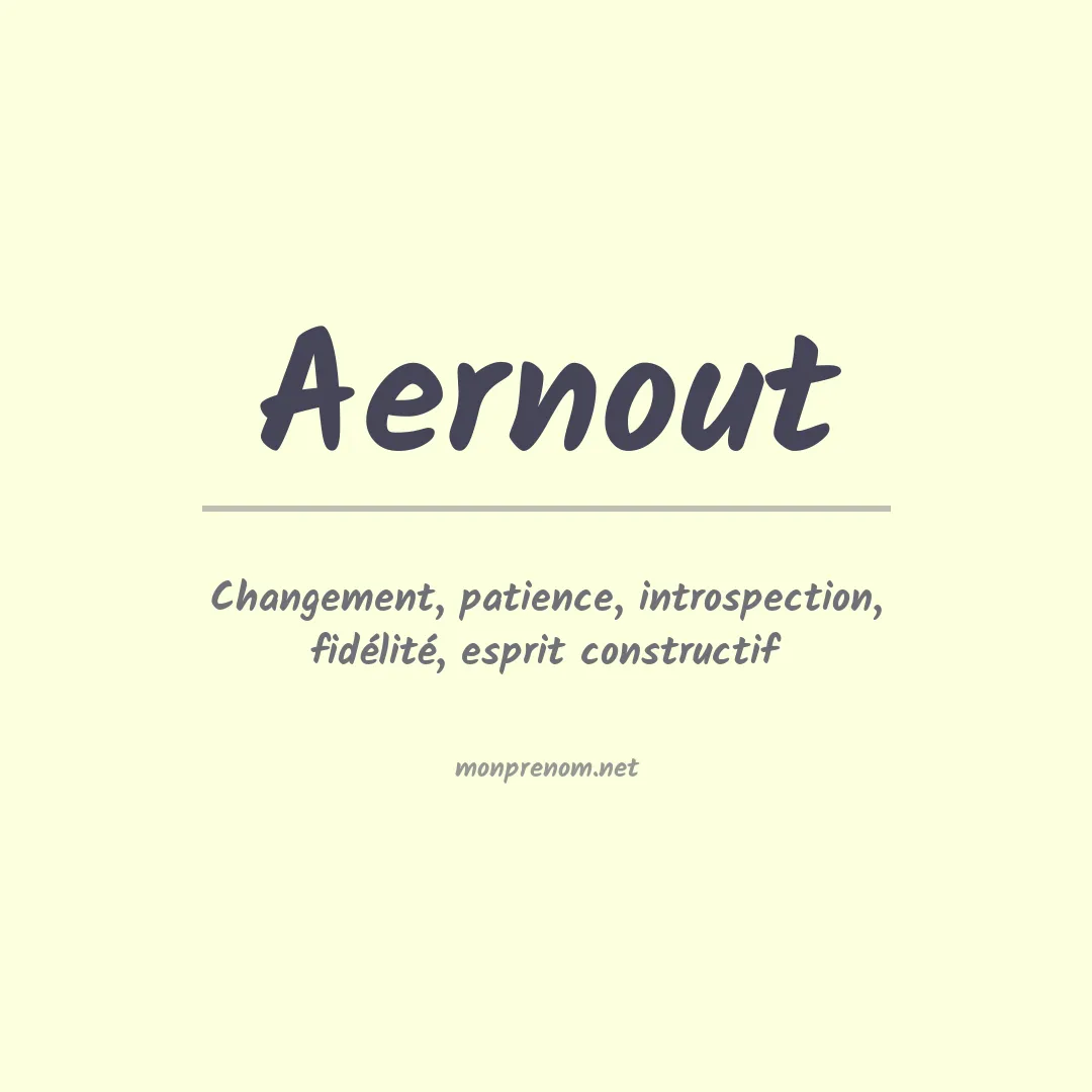 Signification du prénom Aernout