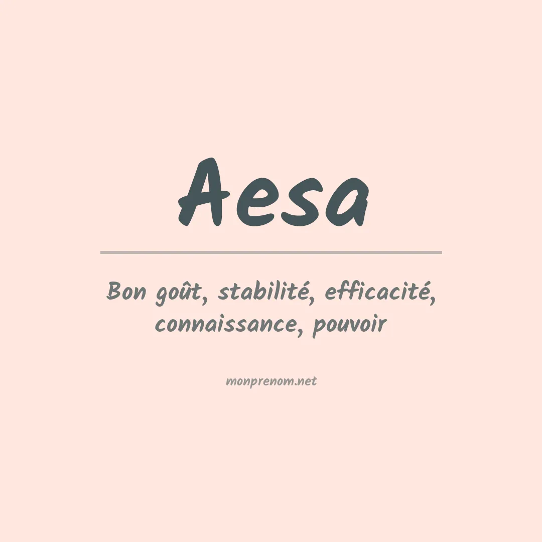 Signification du prénom Aesa