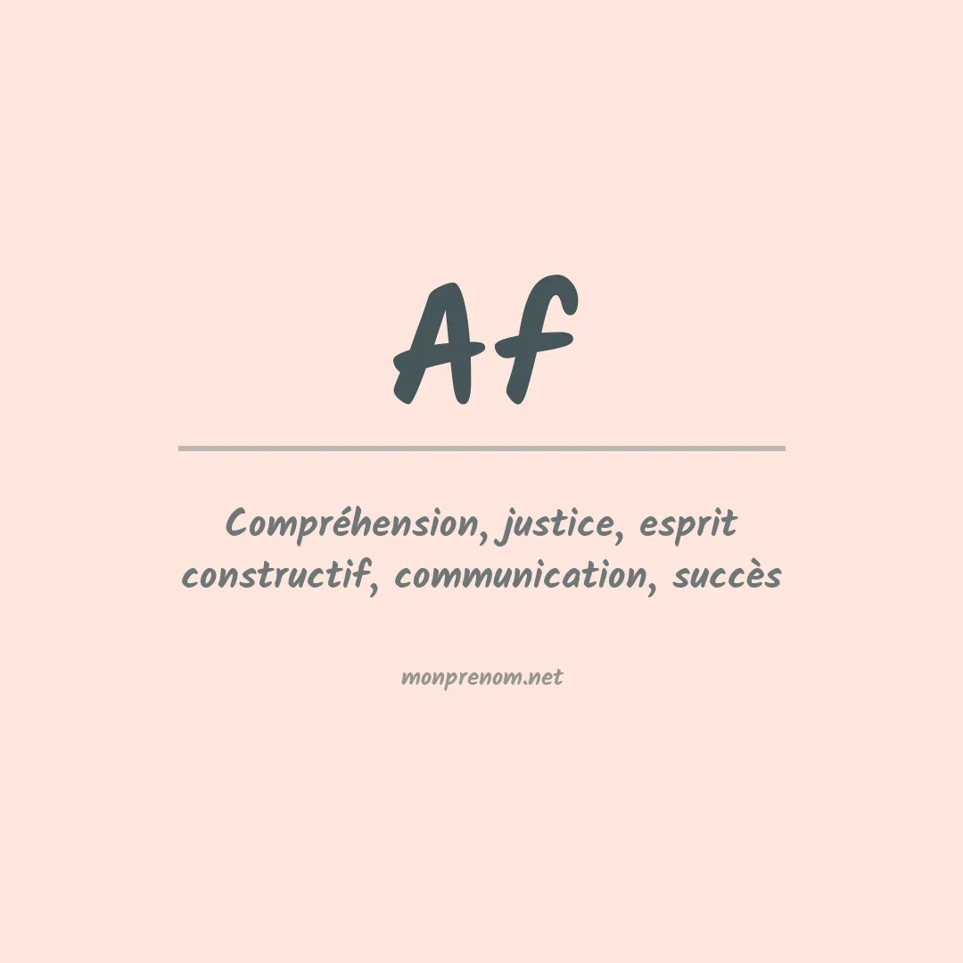 Signification du prénom Af