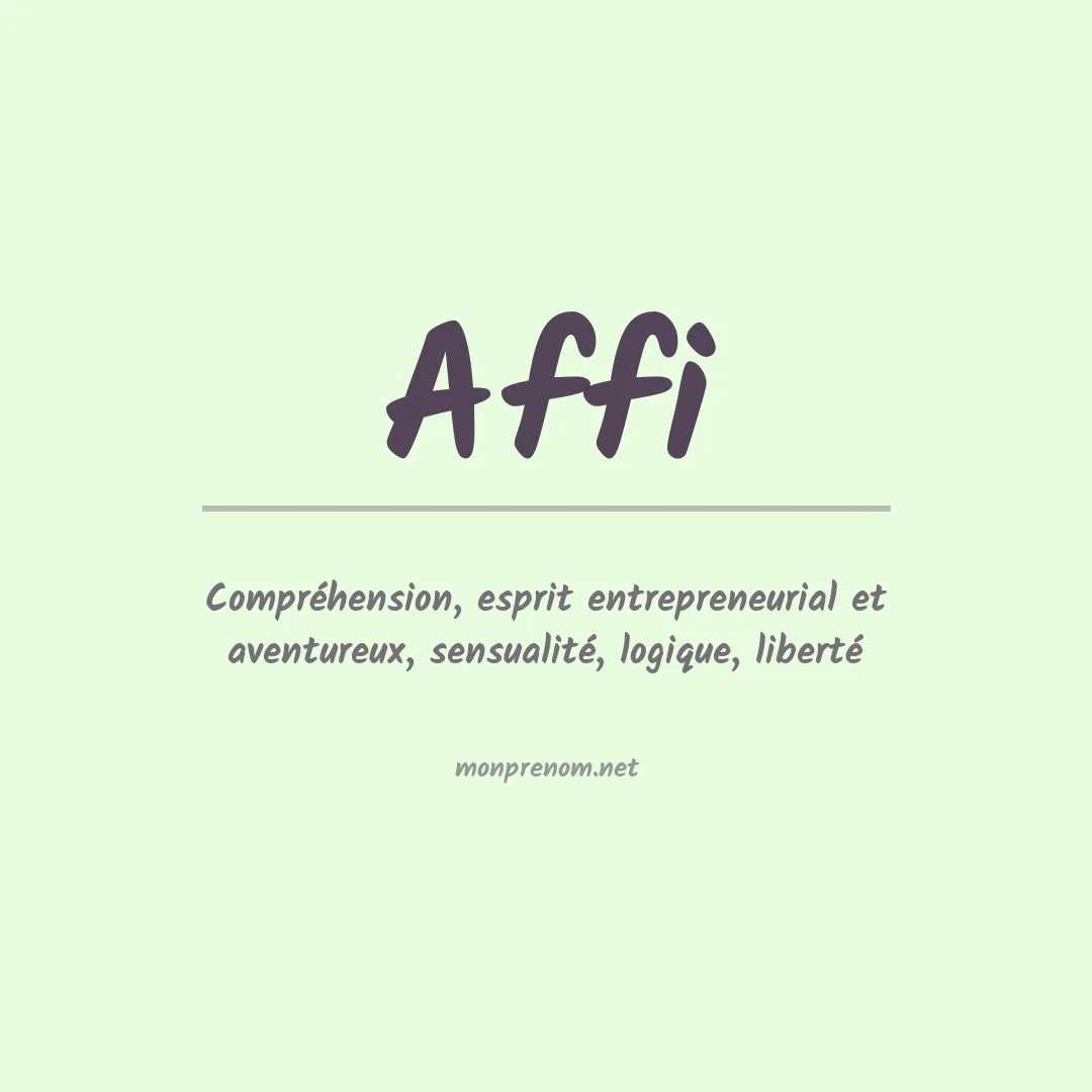 Prénom Affi