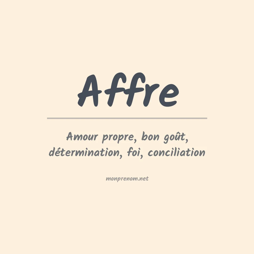 Signification du prénom Affre