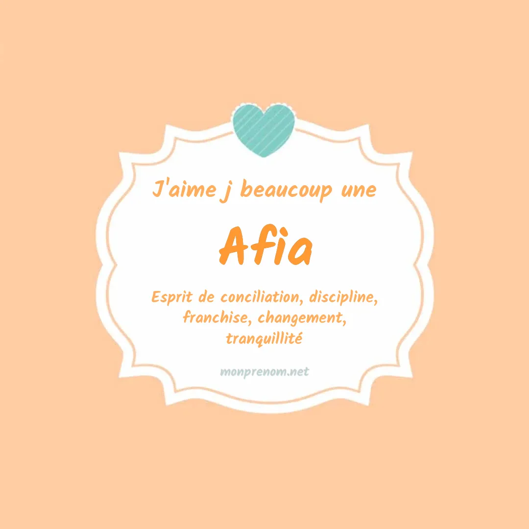 J'aime beaucoup Afia