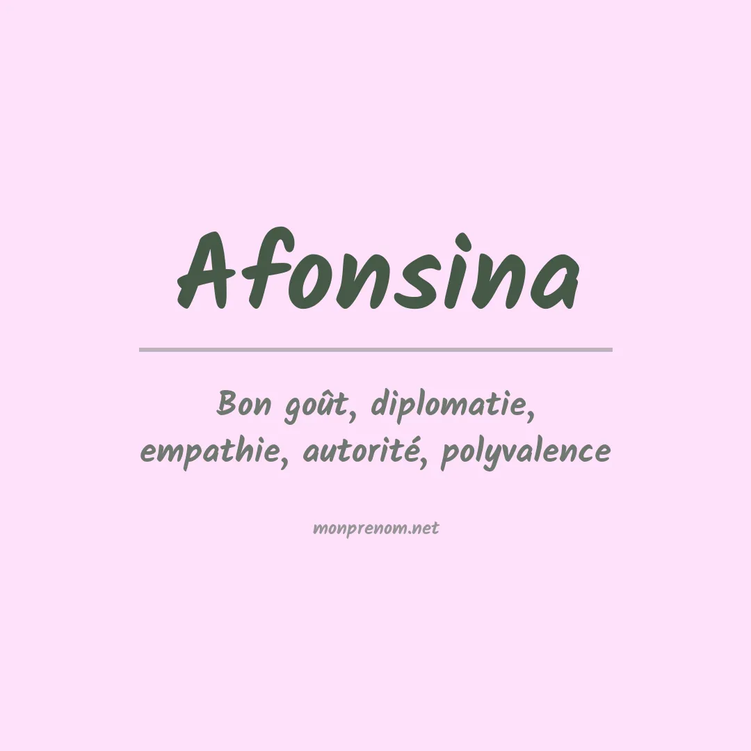 Signification du prénom Afonsina