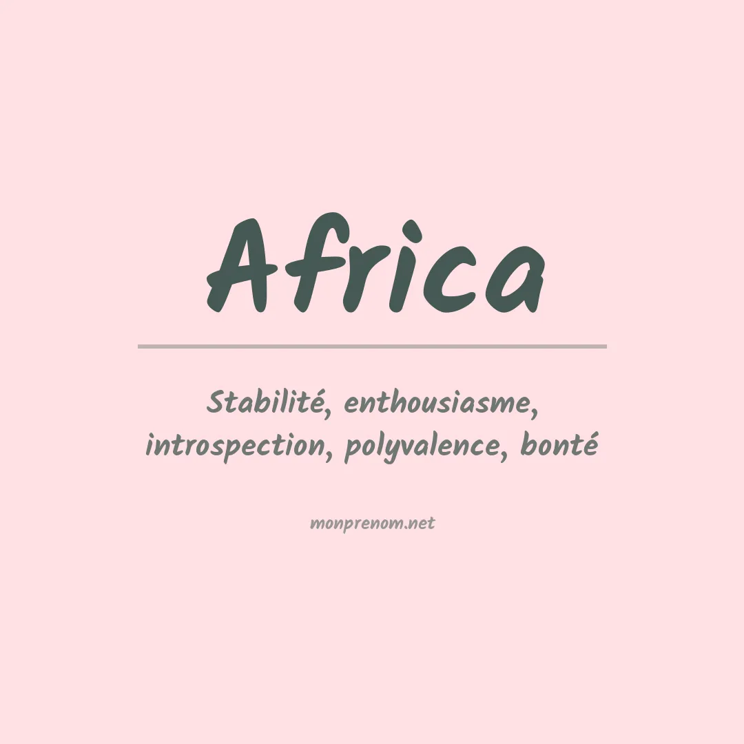 Prénom Africa