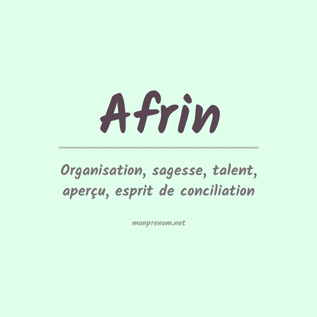 Prénom Afrin