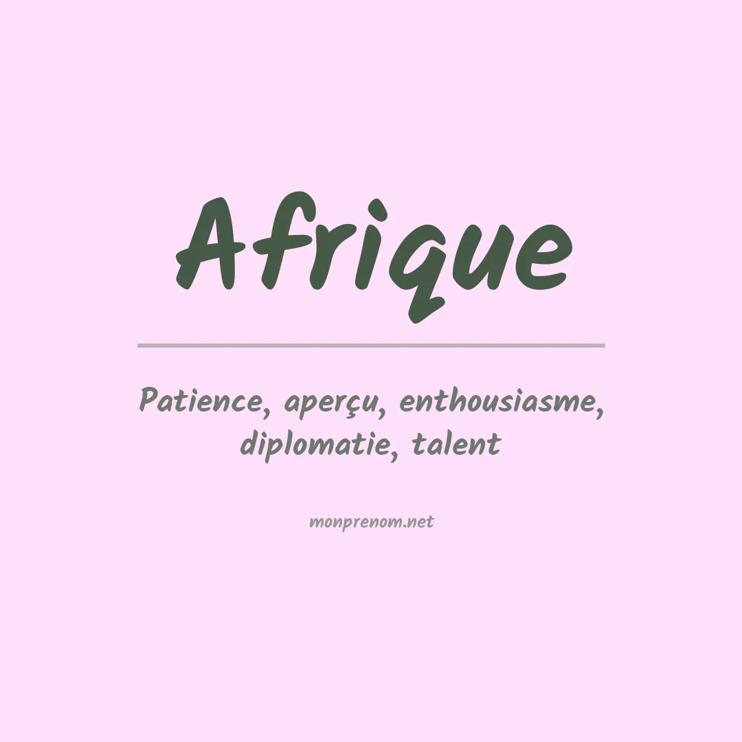 Prénom Afrique