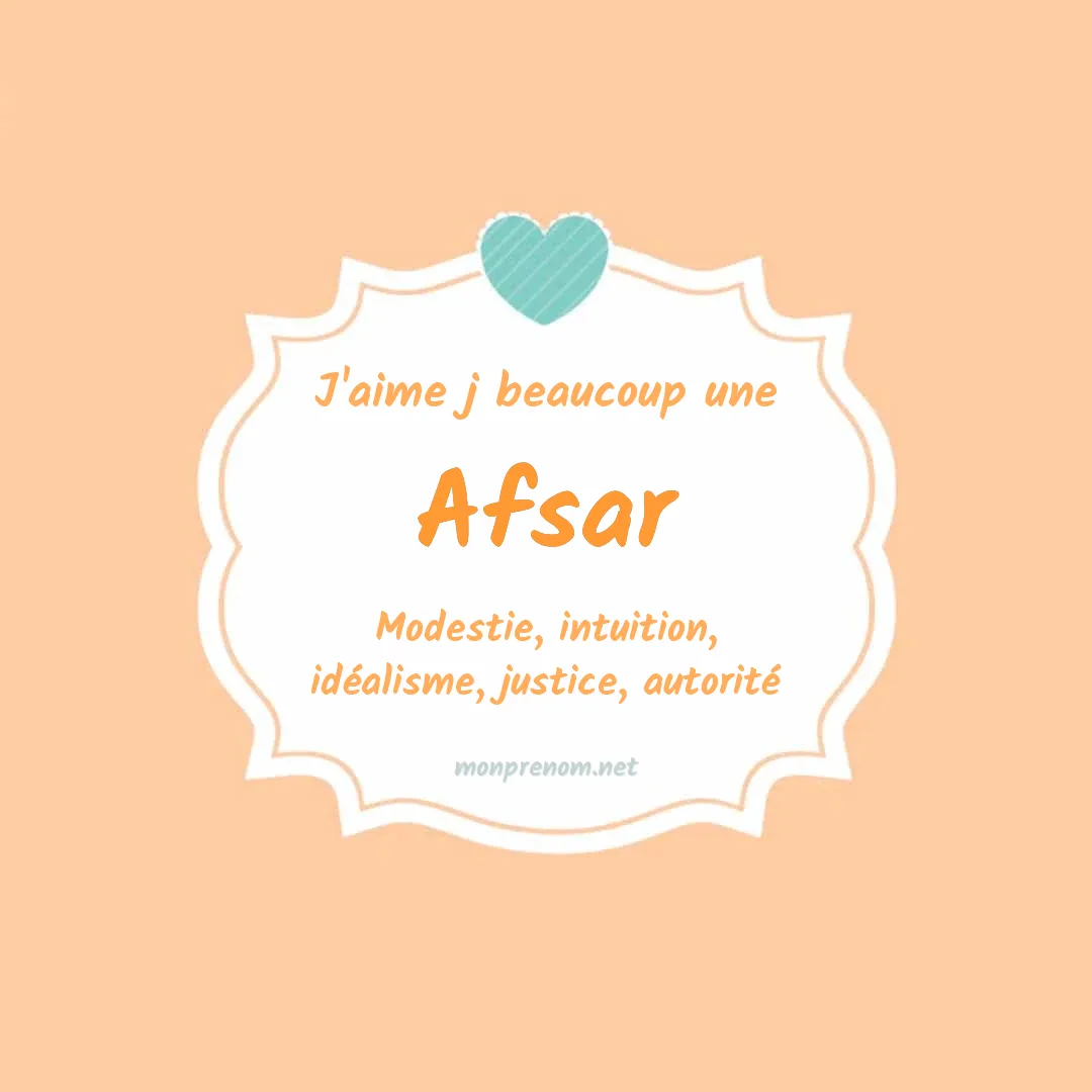 J'aime beaucoup Afsar