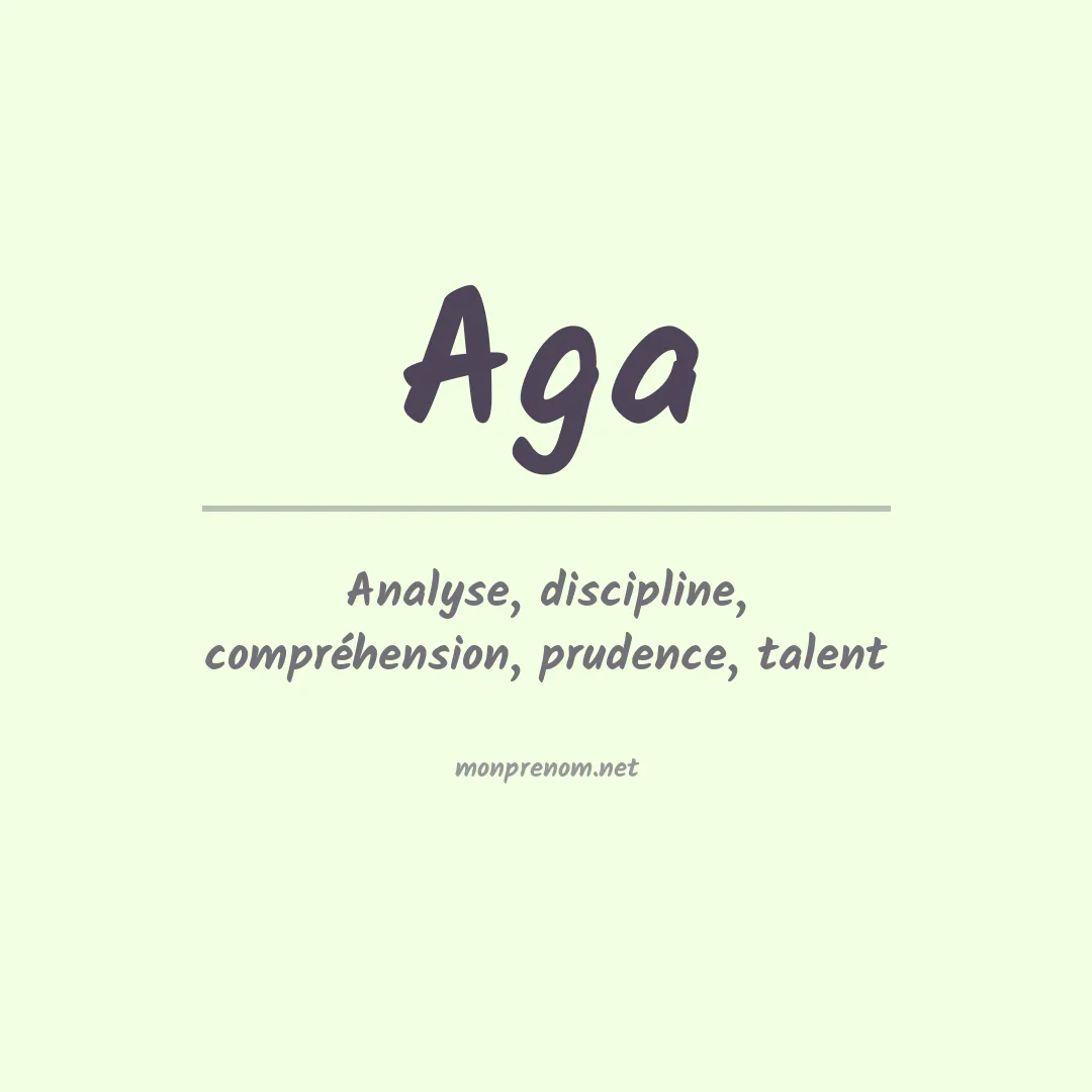 Prénom Aga