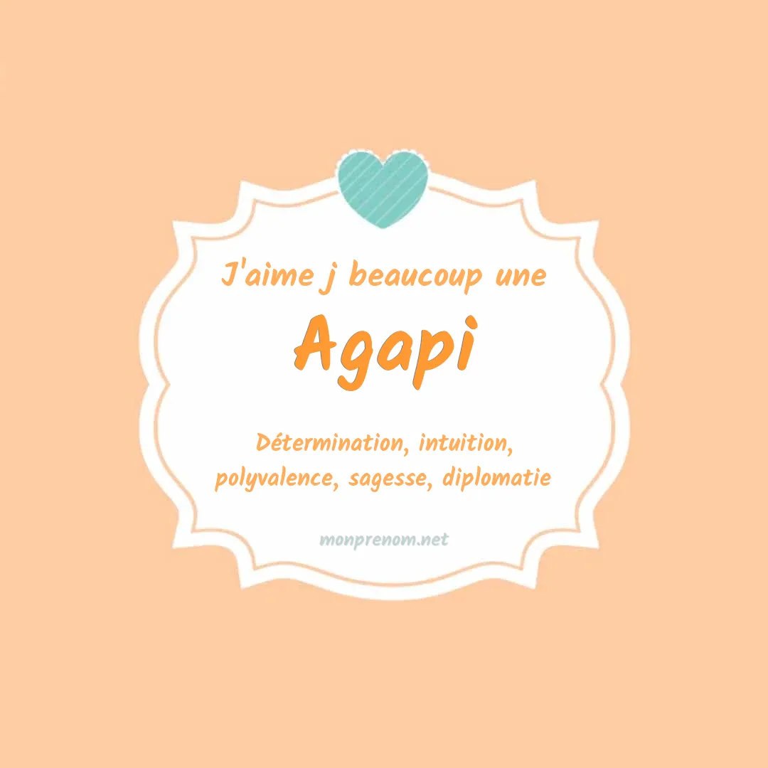 J'aime beaucoup Agapi