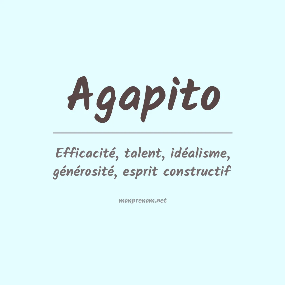 Signification du prénom Agapito