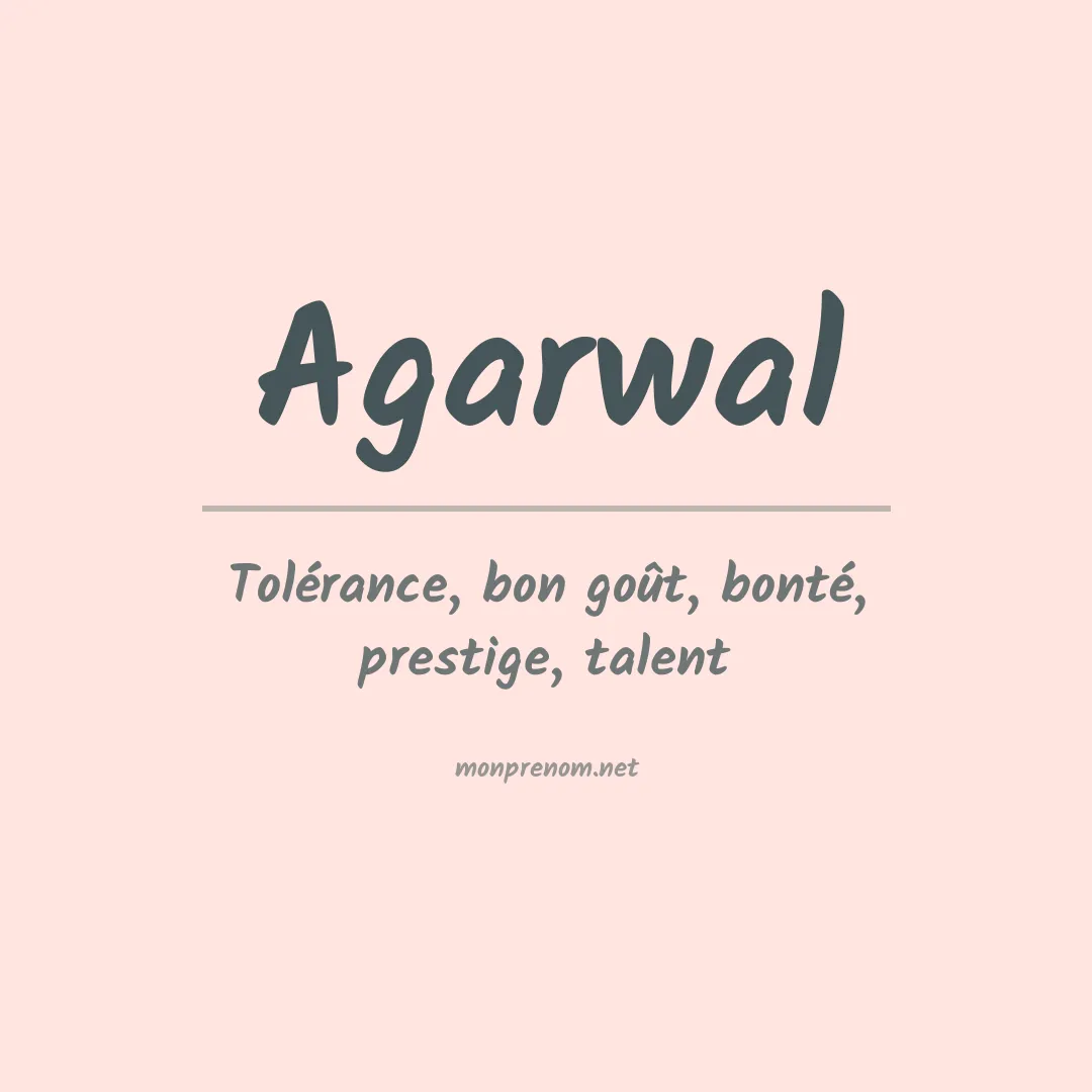 Prénom Agarwal