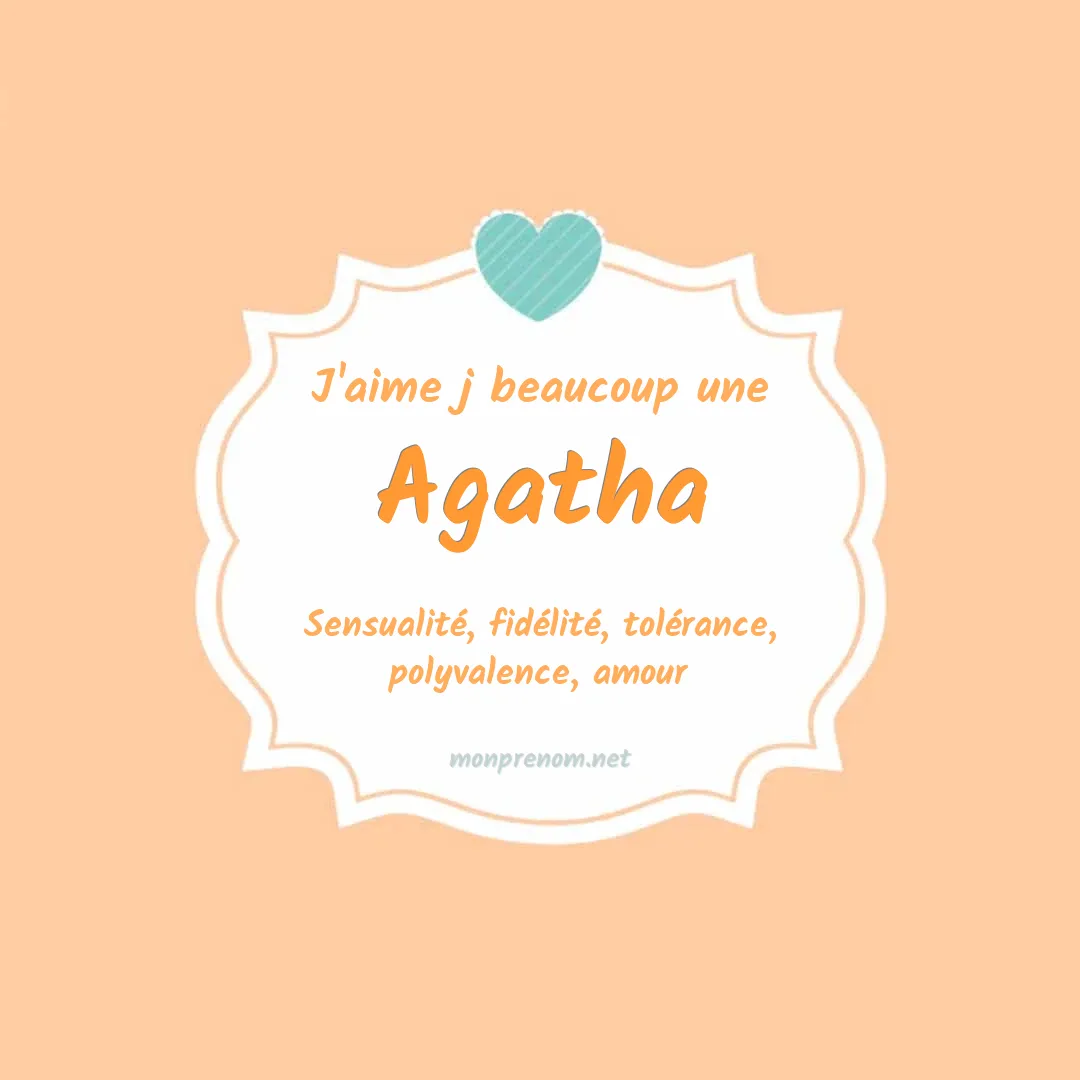 J'aime beaucoup Agatha