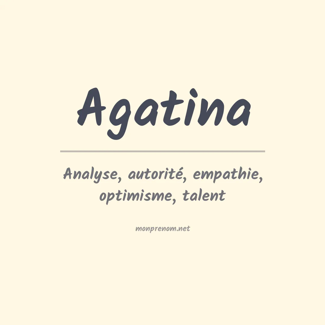 Prénom Agatina