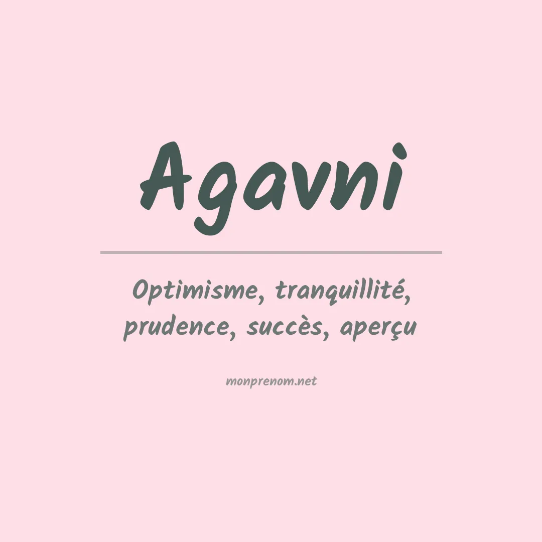 Prénom Agavni