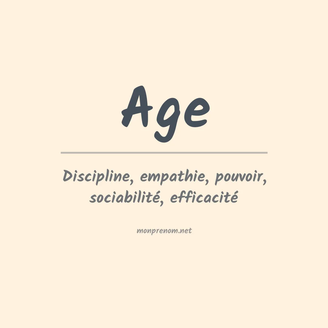 Prénom Age