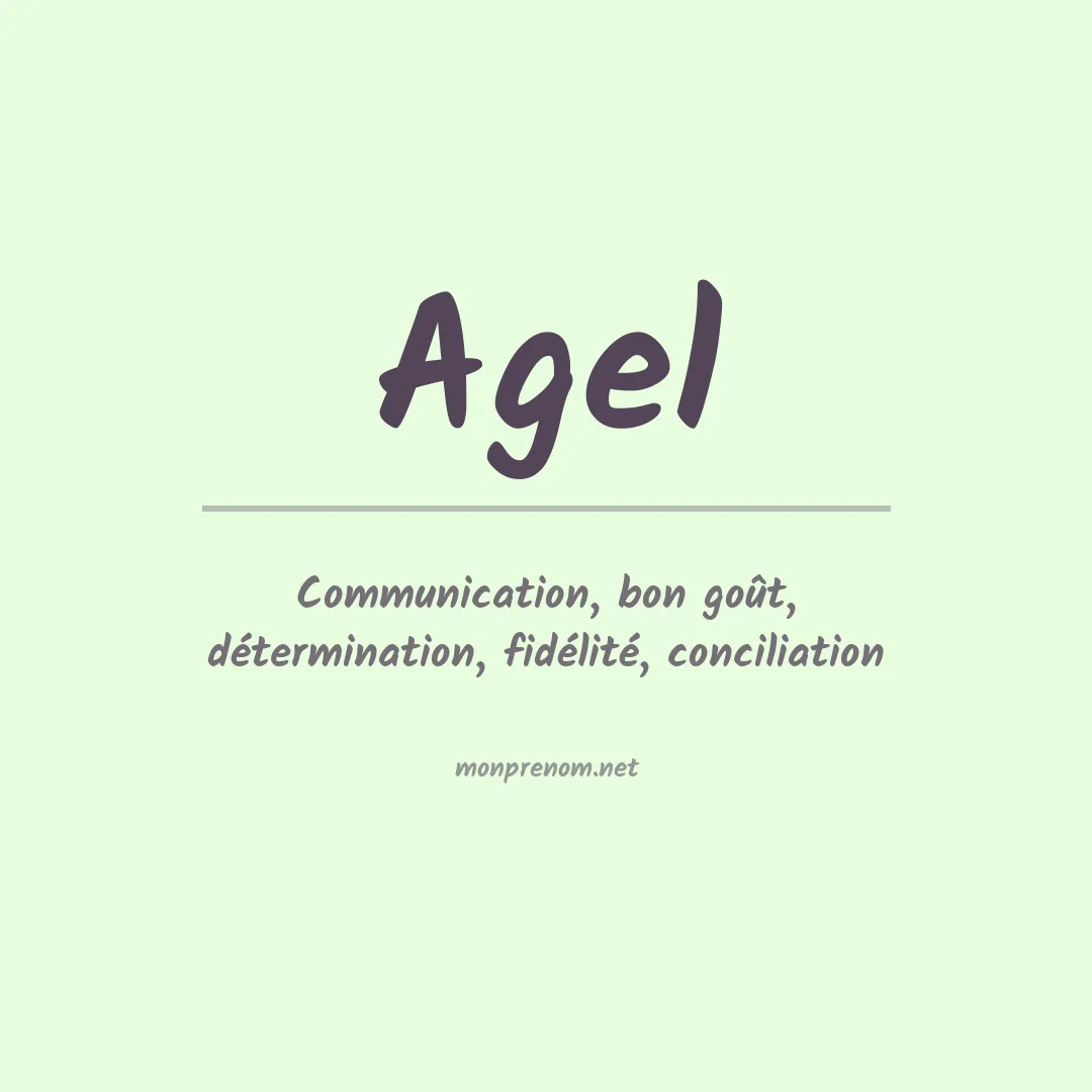 Signification du prénom Agel