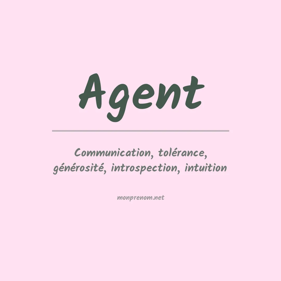 Prénom Agent