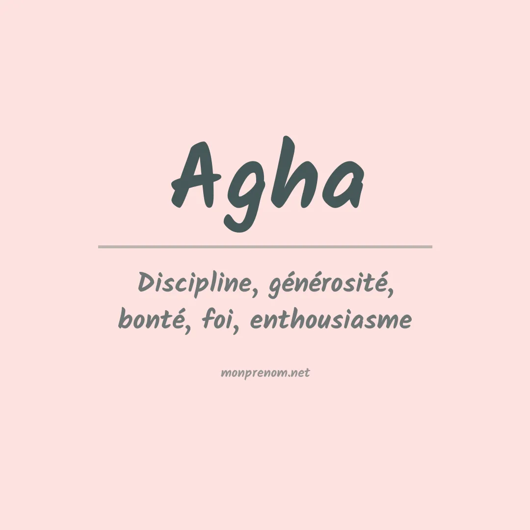 Prénom Agha