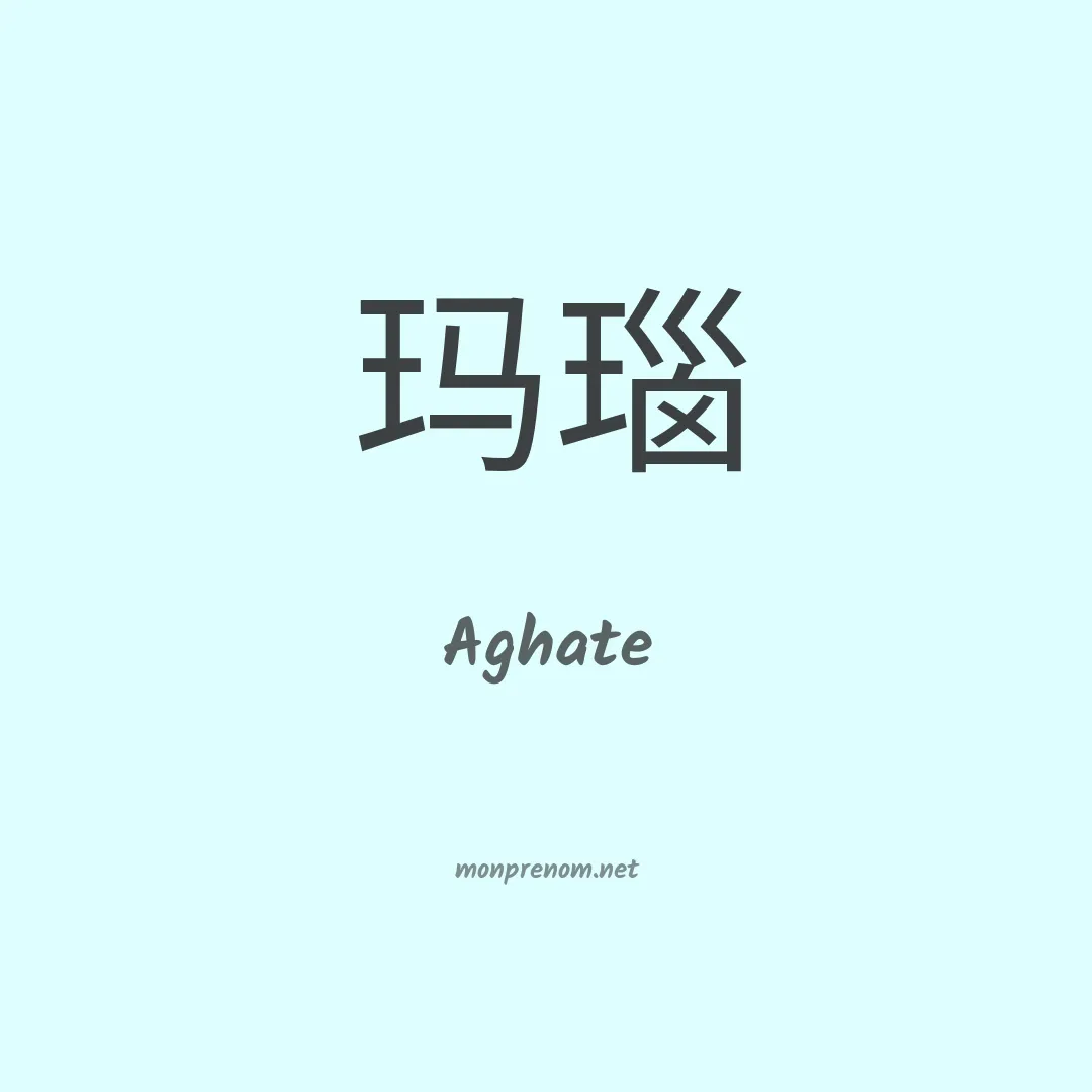 Aghate en chinois