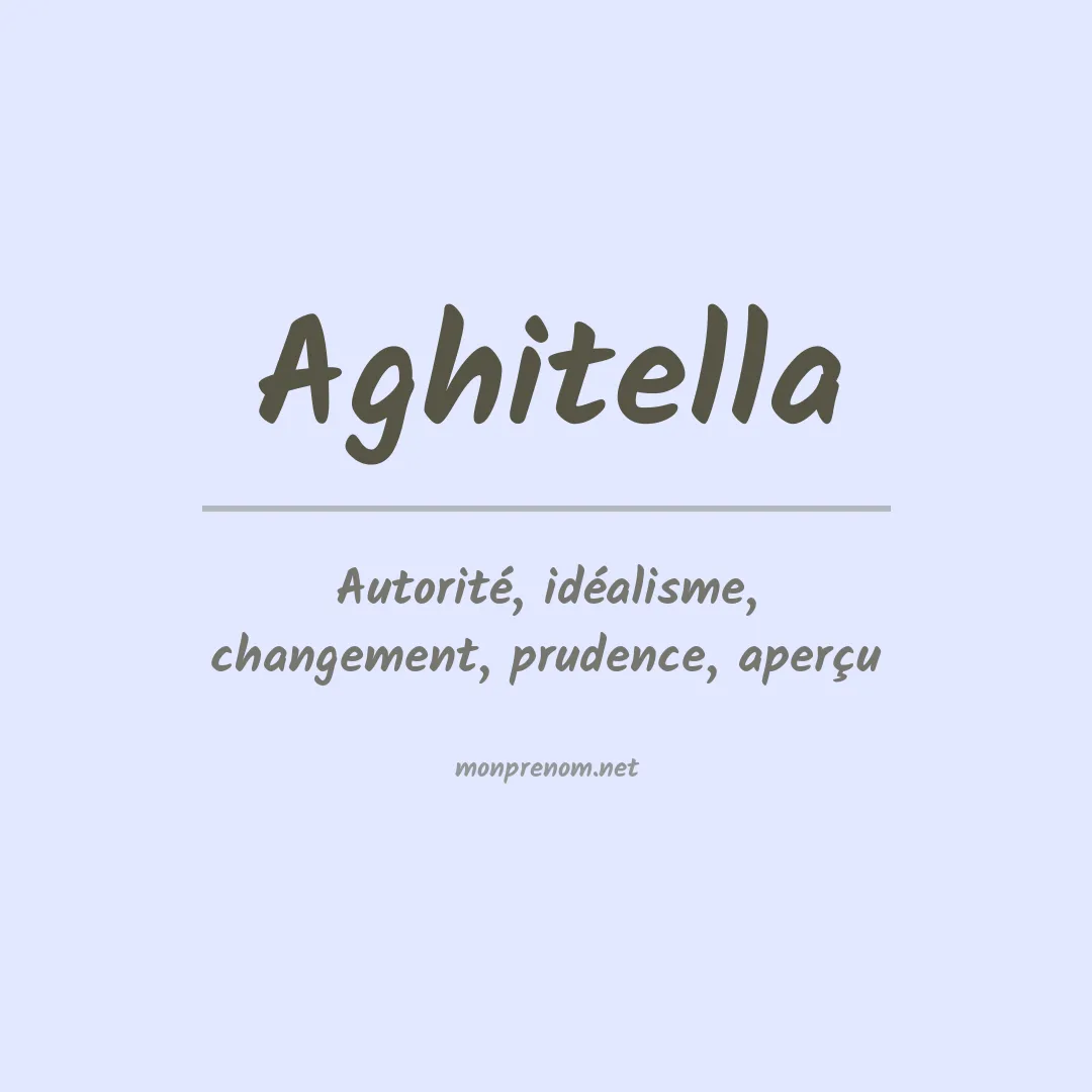 Signification du prénom Aghitella
