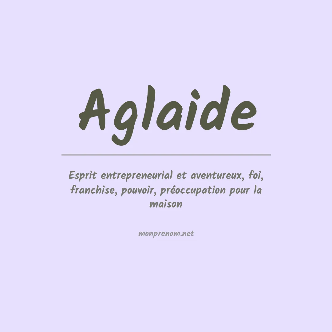 Signification du prénom Aglaide