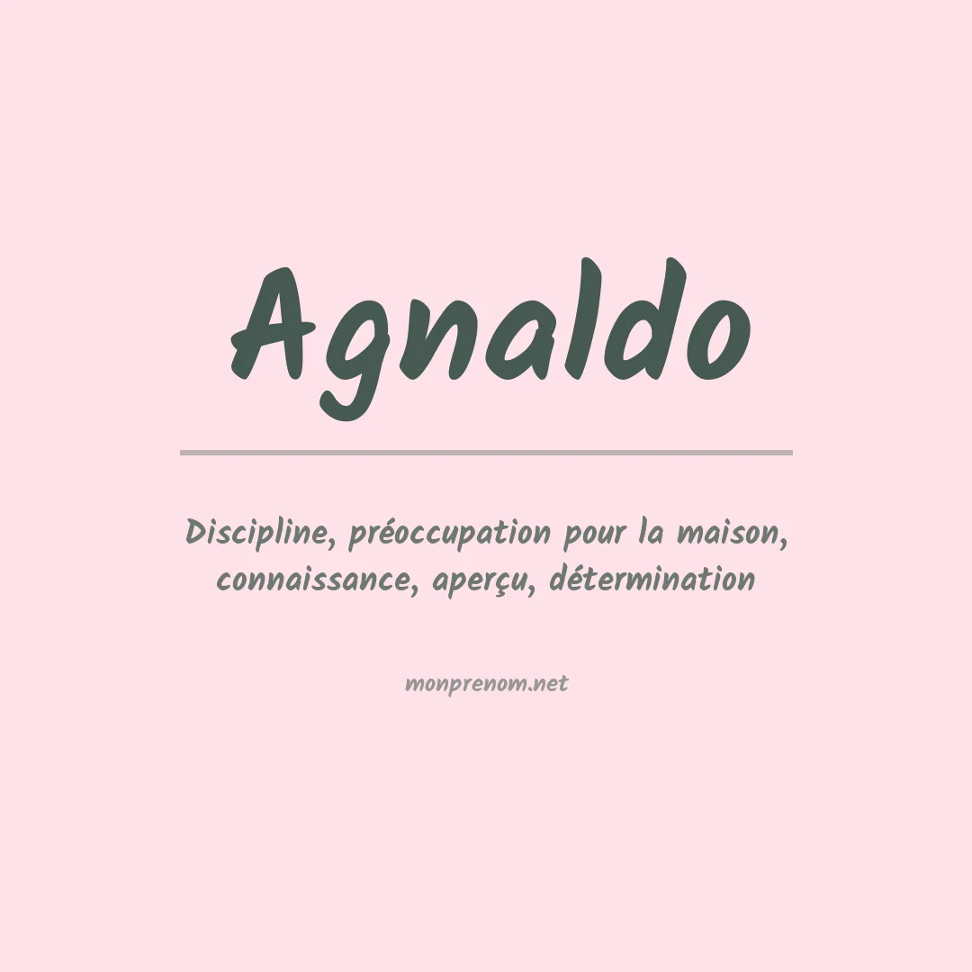 Signification du prénom Agnaldo