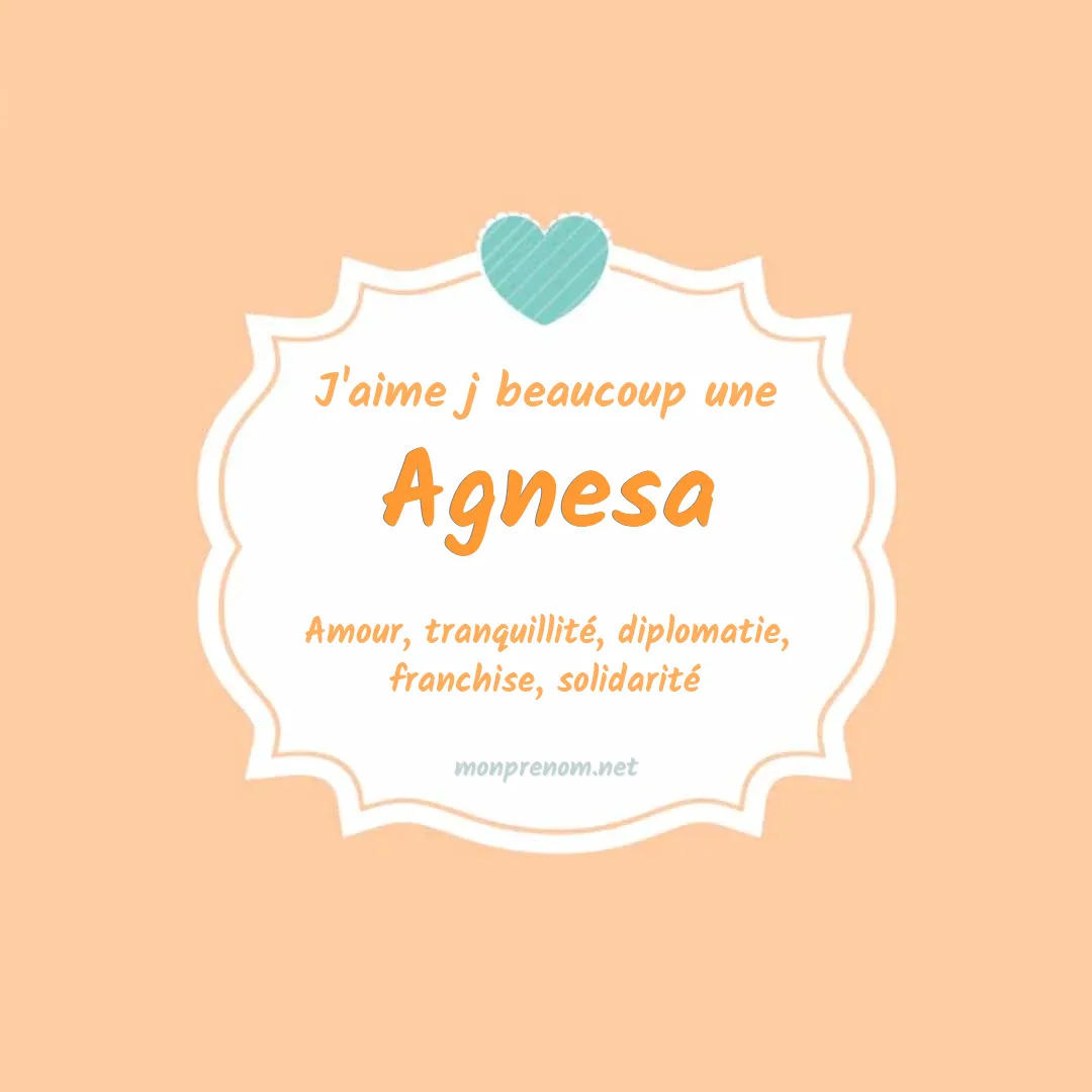 J'aime beaucoup Agnesa
