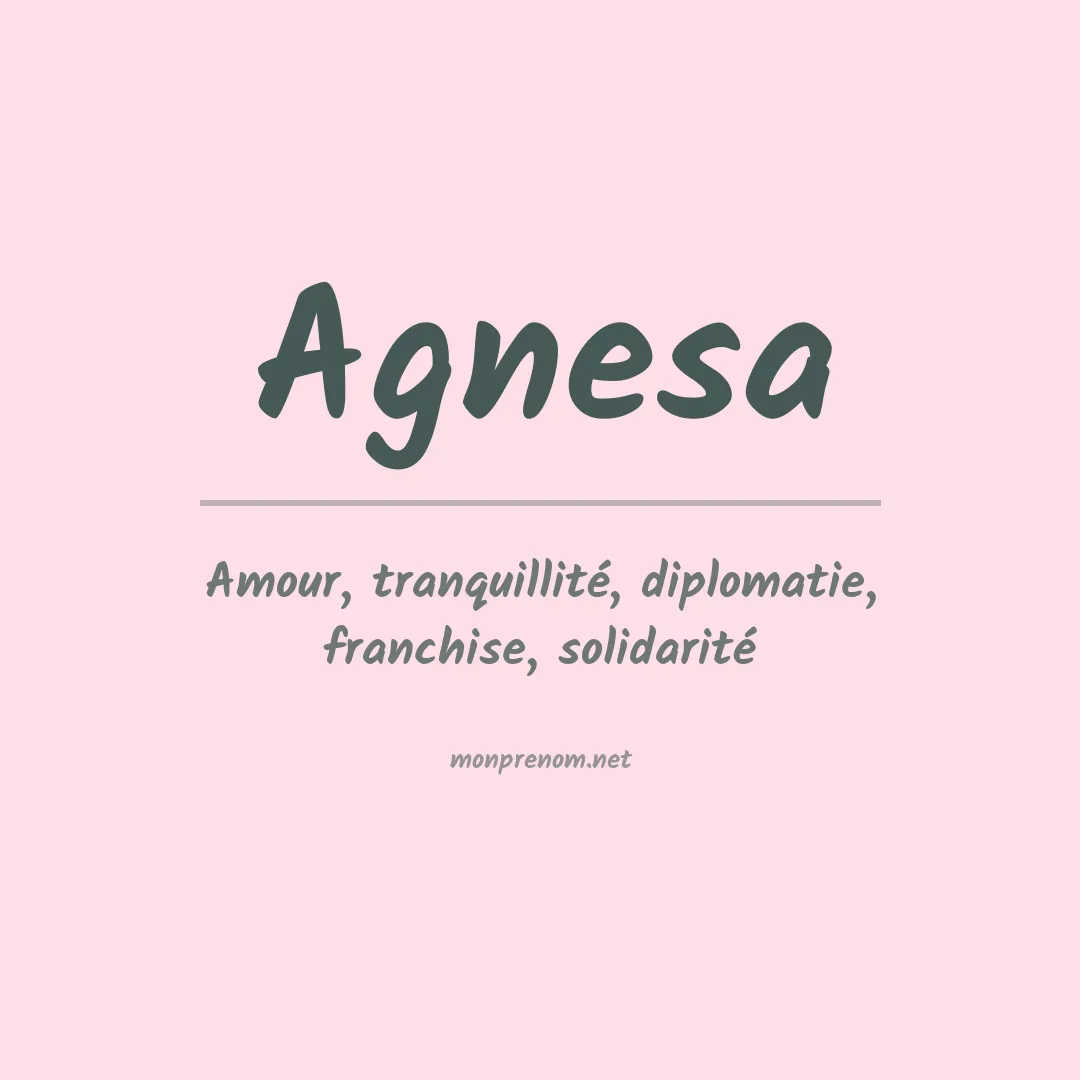 Signification du prénom Agnesa