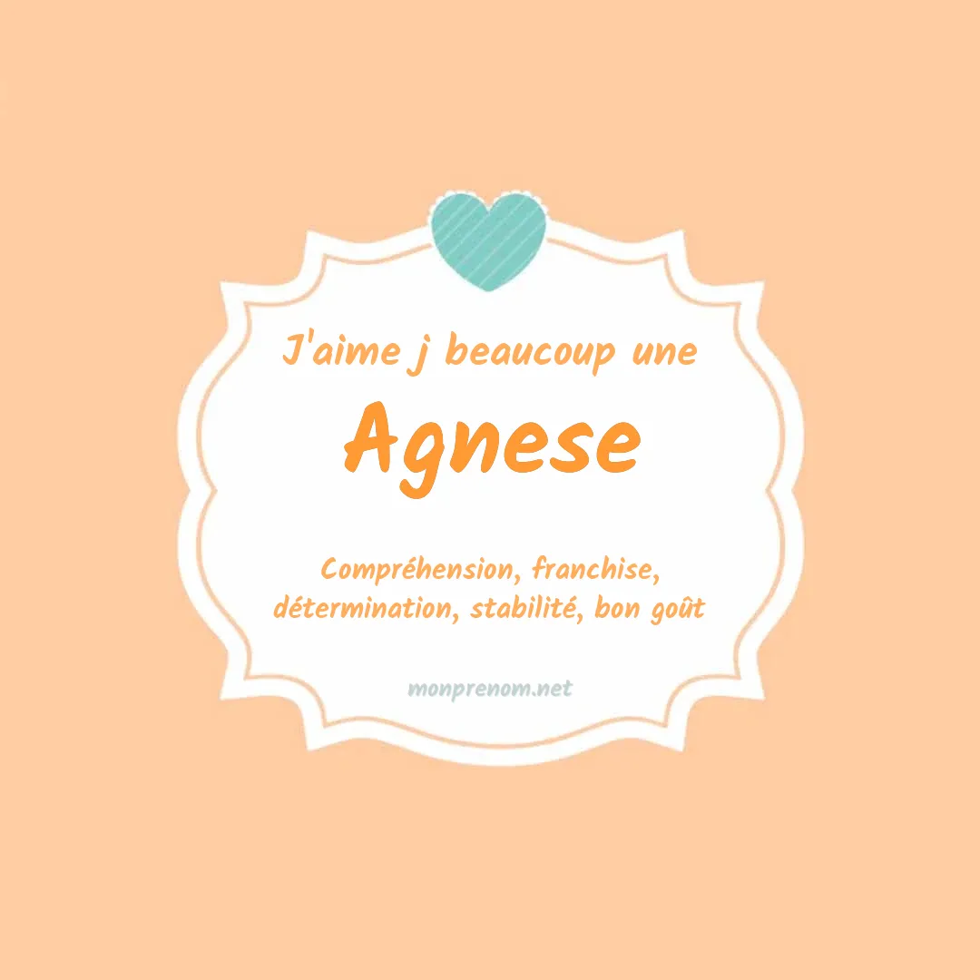 J'aime beaucoup Agnese