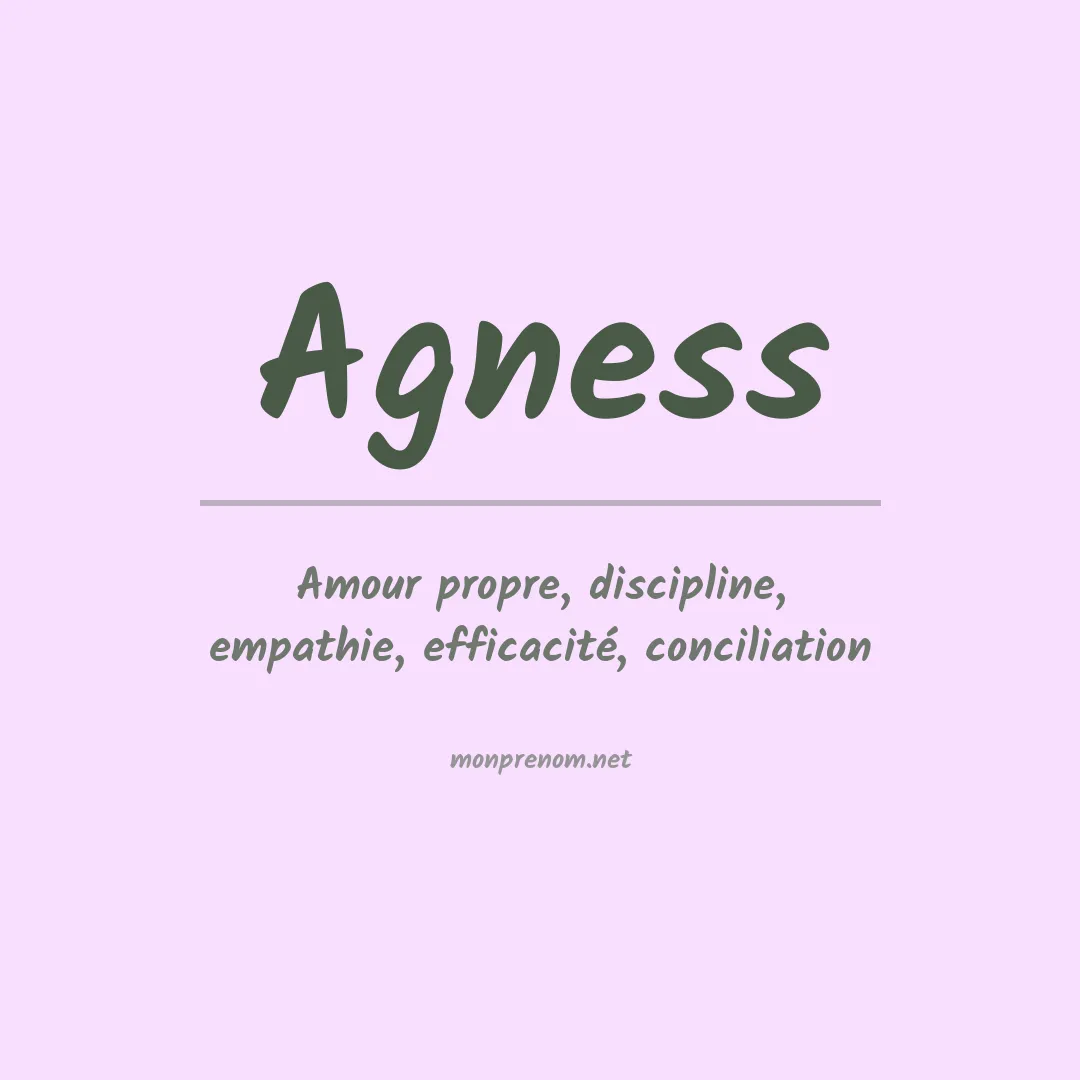 Signification du prénom Agness