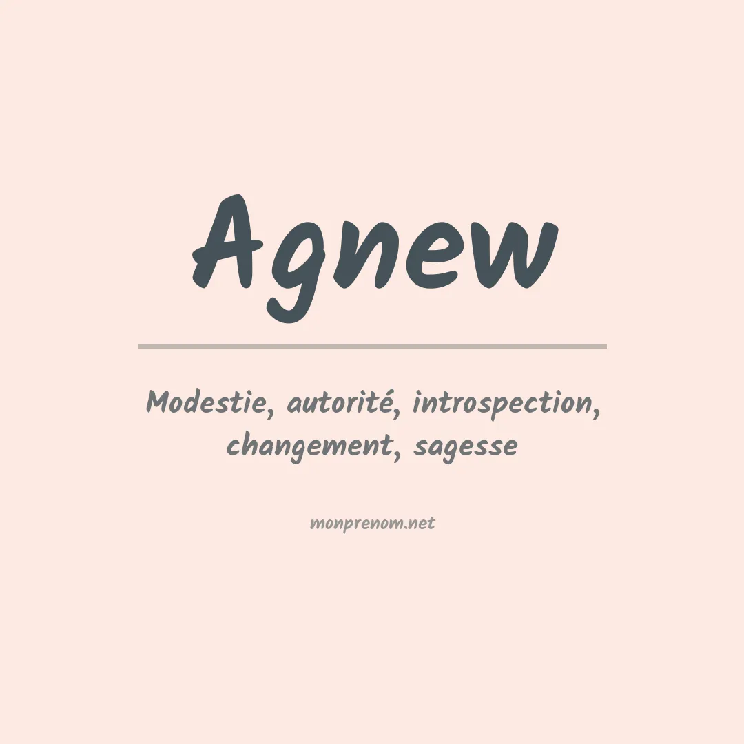 Prénom Agnew