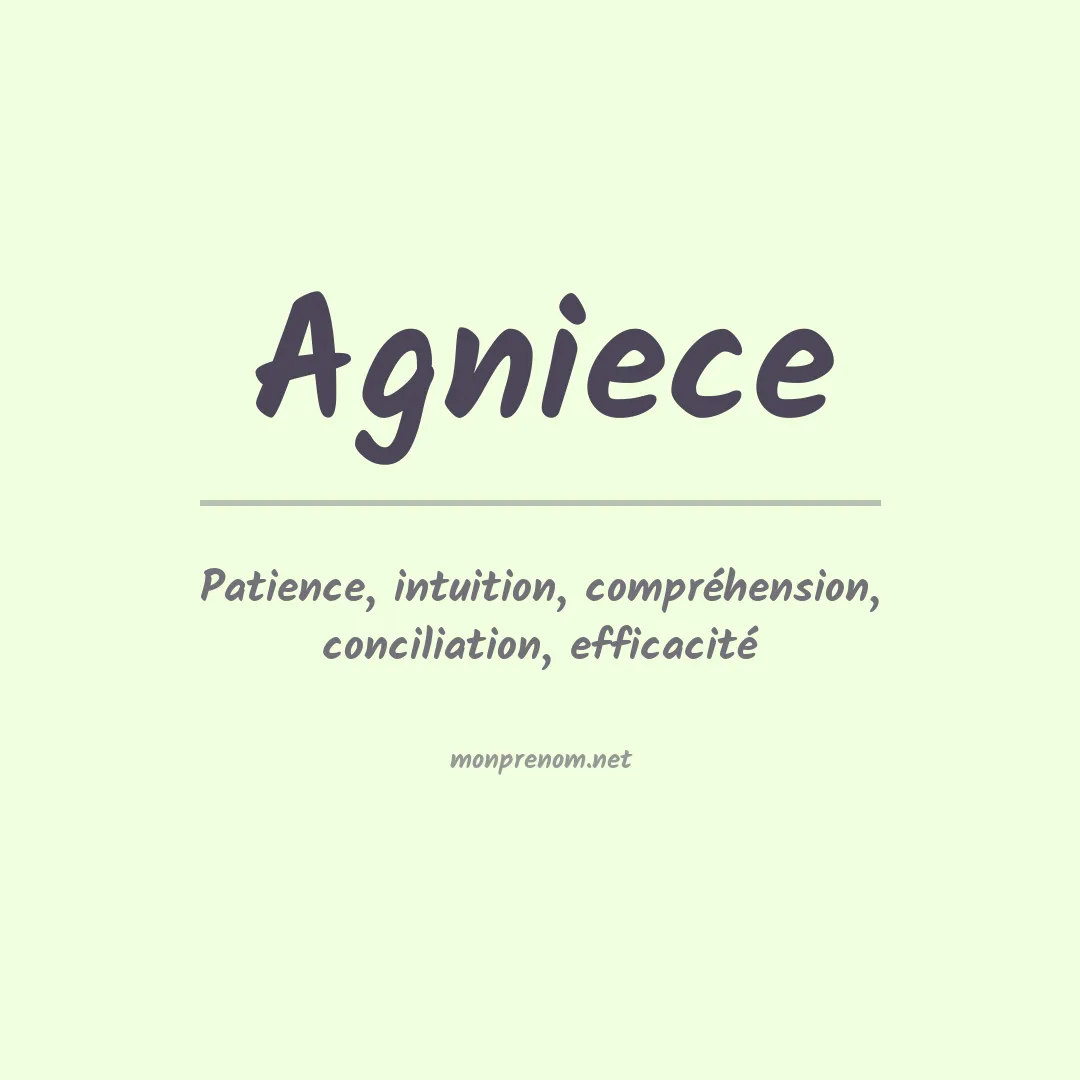 Signification du prénom Agniece