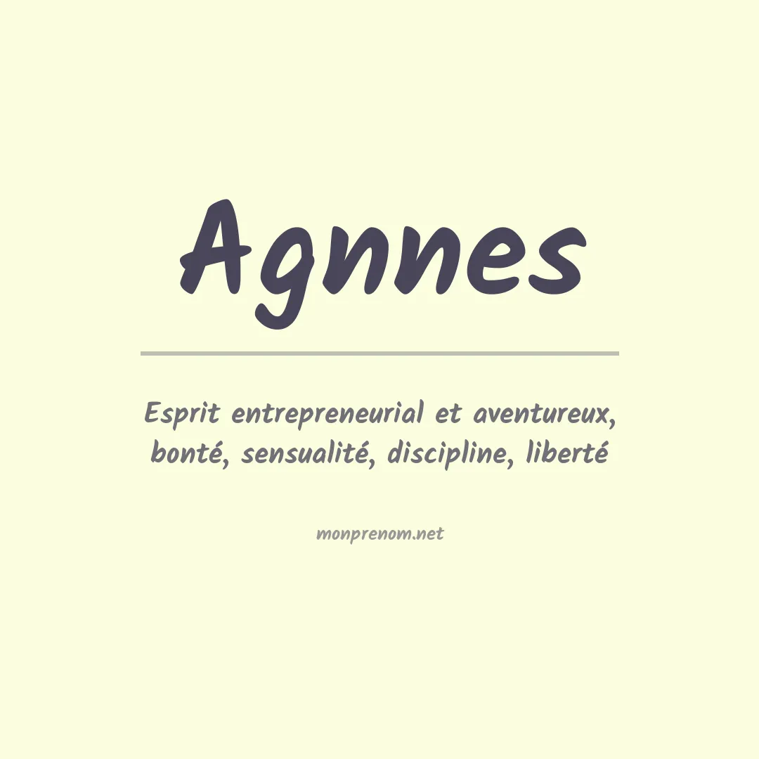 Prénom Agnnes