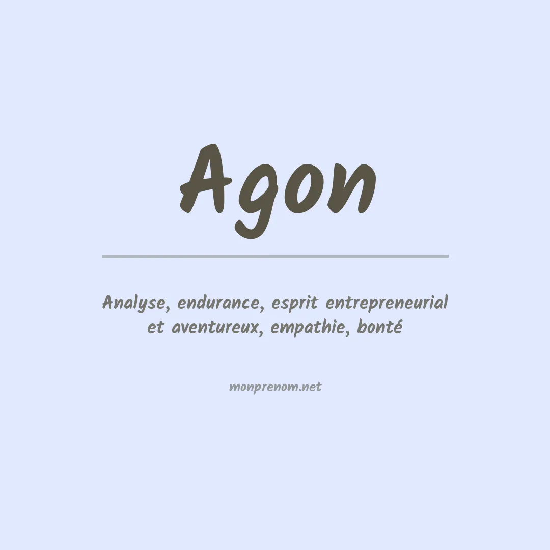 Signification du prénom Agon