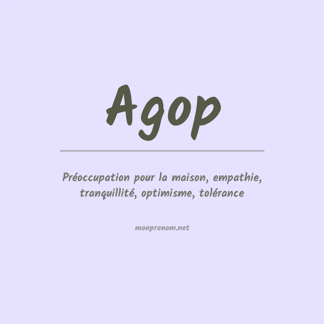 Prénom Agop