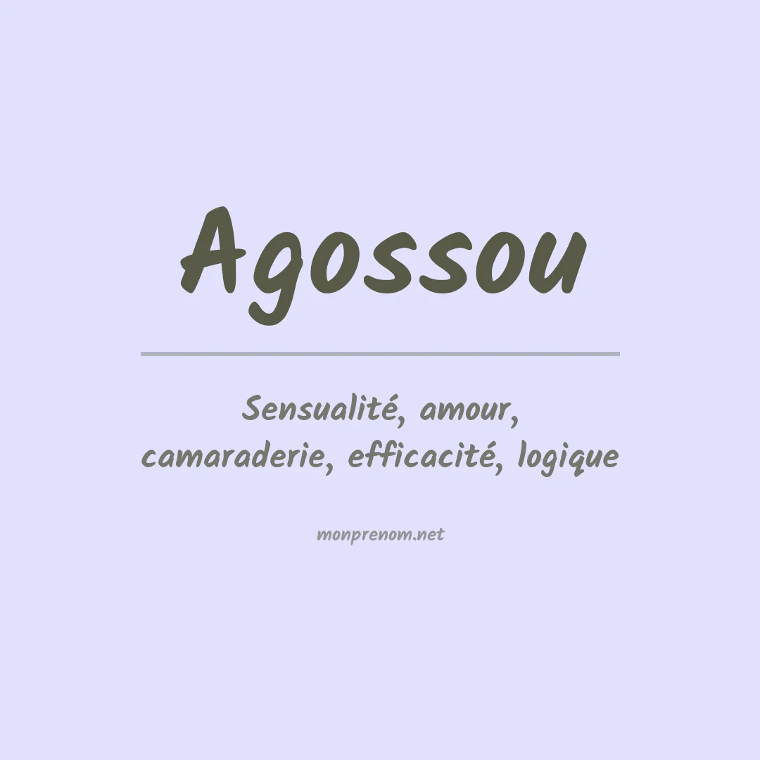 Signification du prénom Agossou
