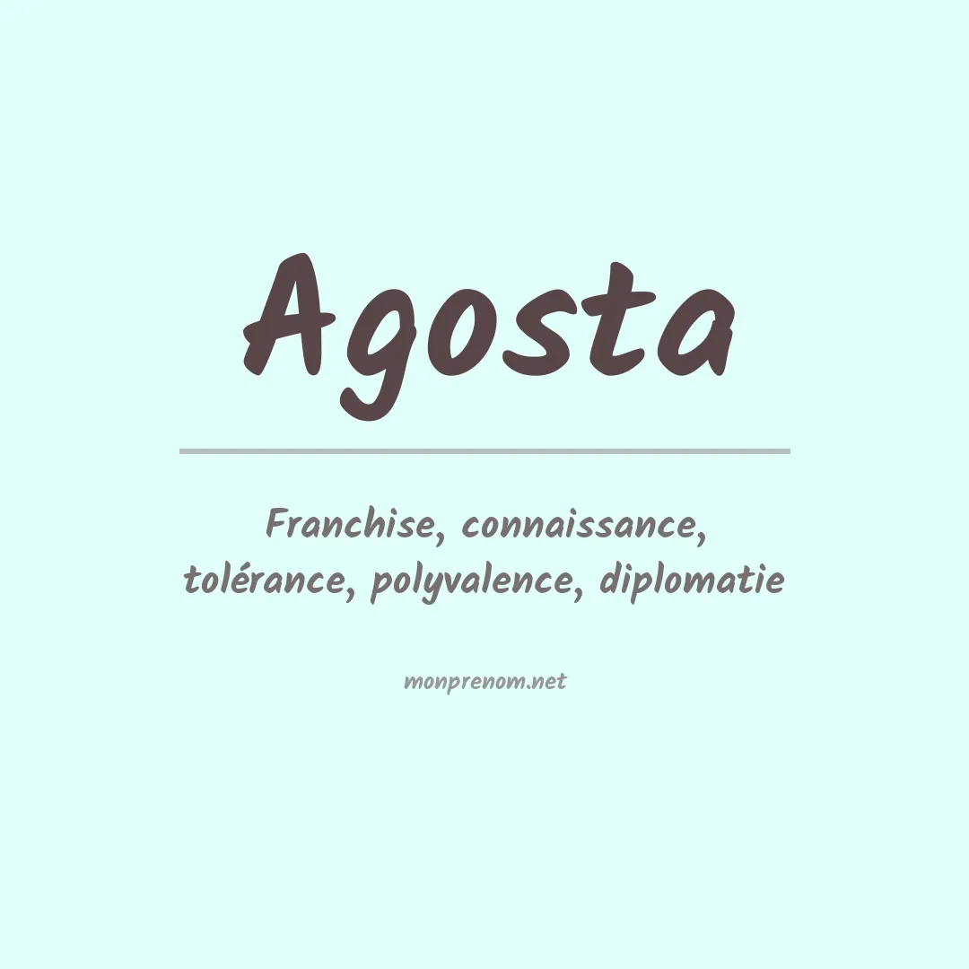 Prénom Agosta