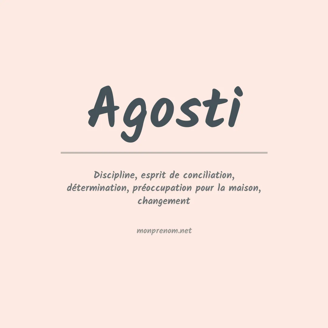 Prénom Agosti