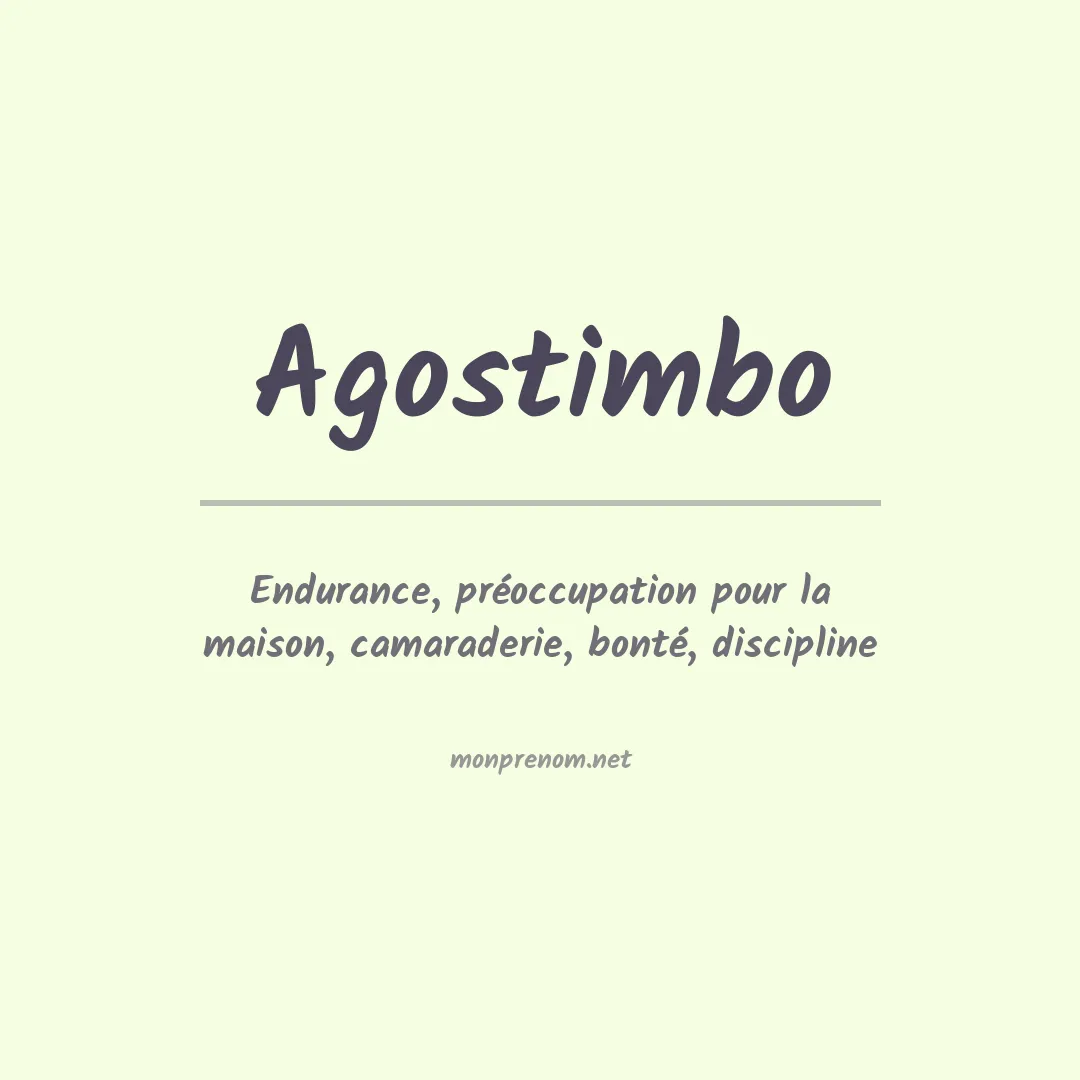 Signification du prénom Agostimbo