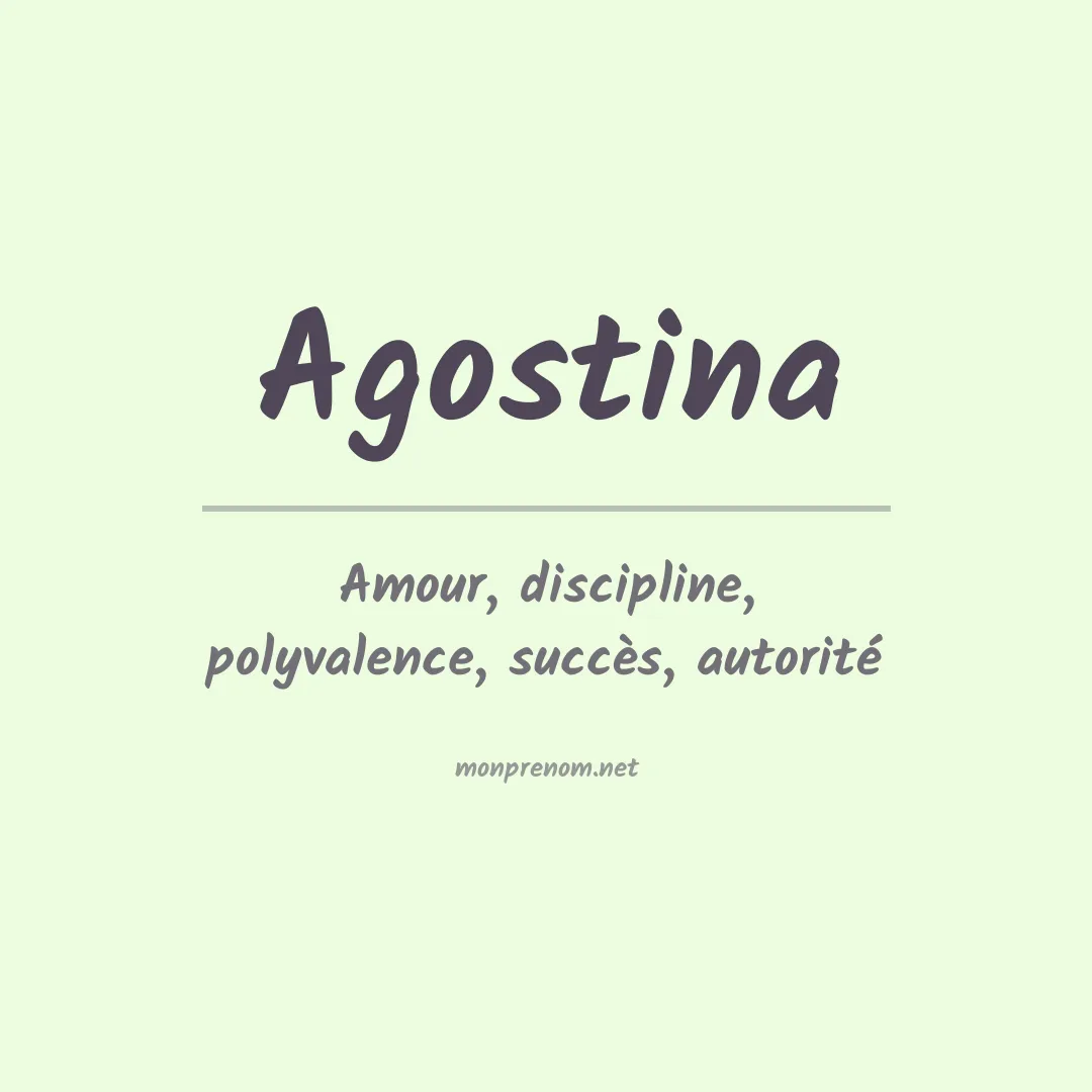 Prénom Agostina
