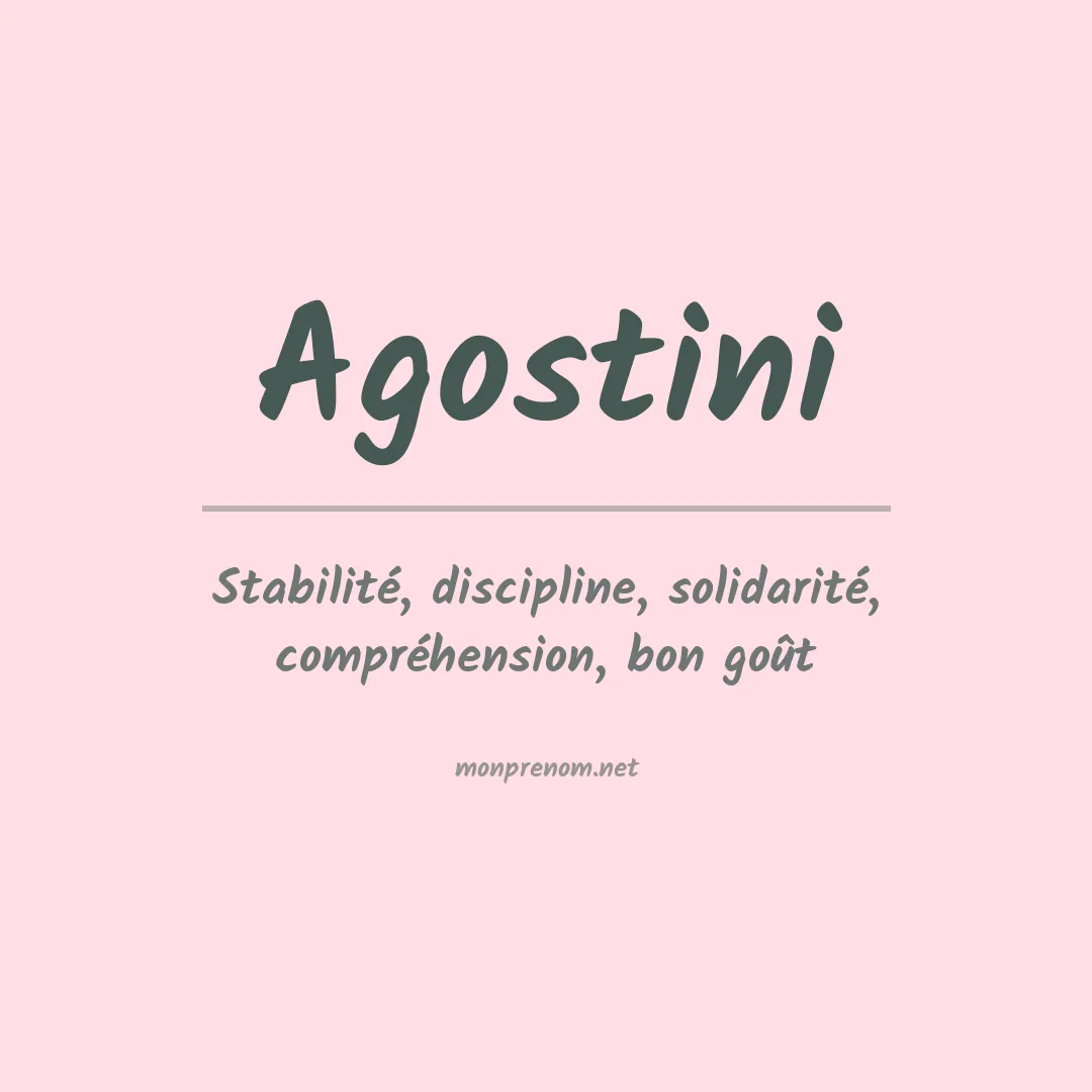 Prénom Agostini